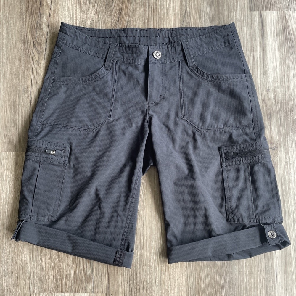 Kuhl Horizn Womens 4 Performance‎ Cargo Roll Up Shorts Ripstop Low Rise Hiking